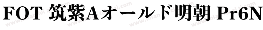 FOT 筑紫Aオールド明朝 Pr6N E Regular字体转换